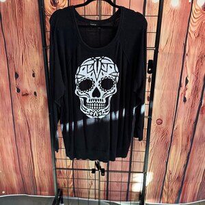 Torrid - Sugar Skull Sweater - Black - 3x